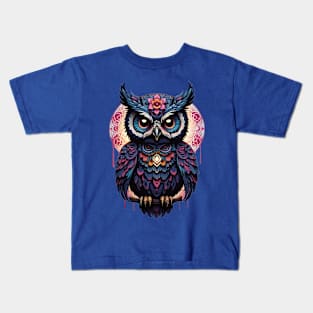 Owl Dia De Los Muertos Kids T-Shirt